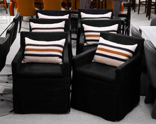 Set of 6 RH Low "Belgian" Slip Covered Dining Chairs
