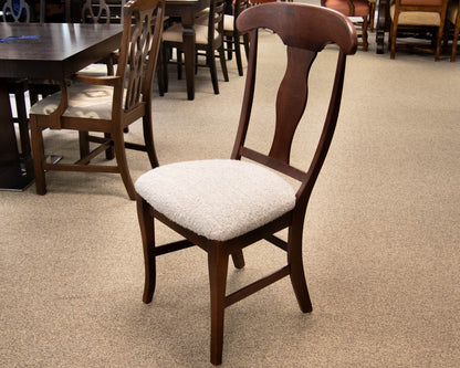 Bedard Maple Expanding Dining Table & Set of 6 Chairs in Dark Cherry Finish