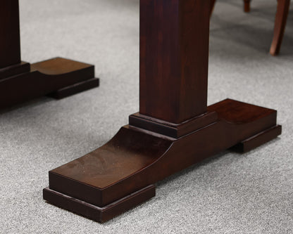 Counter Height Brown Mahogany Dining Table