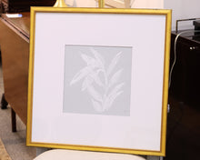 "Leaf Study III" Matted Print in Beaded Gold Frame