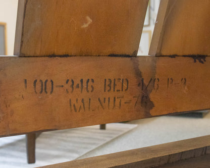 Kent Coffey Mid-Century Modern Walnut Full Bed