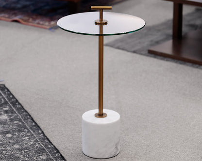 Contemoparay Accent Table With Marble Base