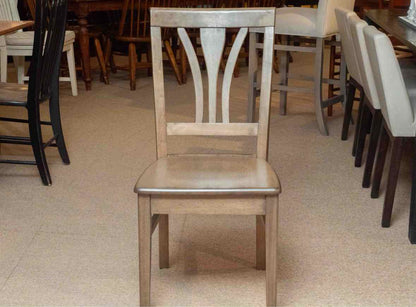 Grey Finish Rectangular Butterfly Leaf  Table & 6 Chair Set
