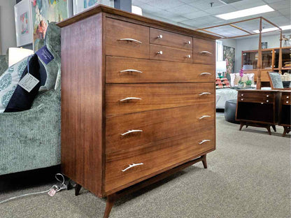RWay  Walnut  8 Drawer  Chest with Silver Finish Hardware