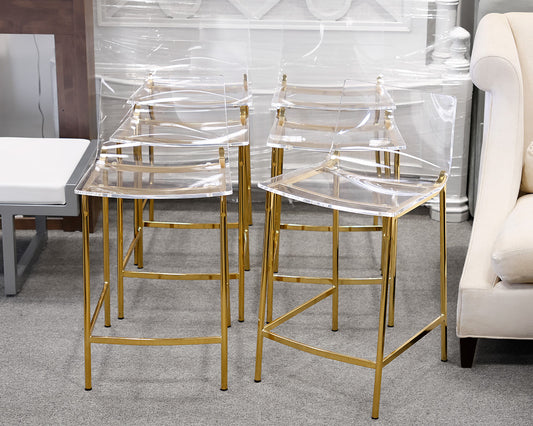 Set of 6 'Chiaro' CB2 Counter Stools