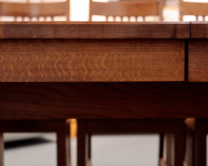 Oak Mission Style Table & 8 Chair Set