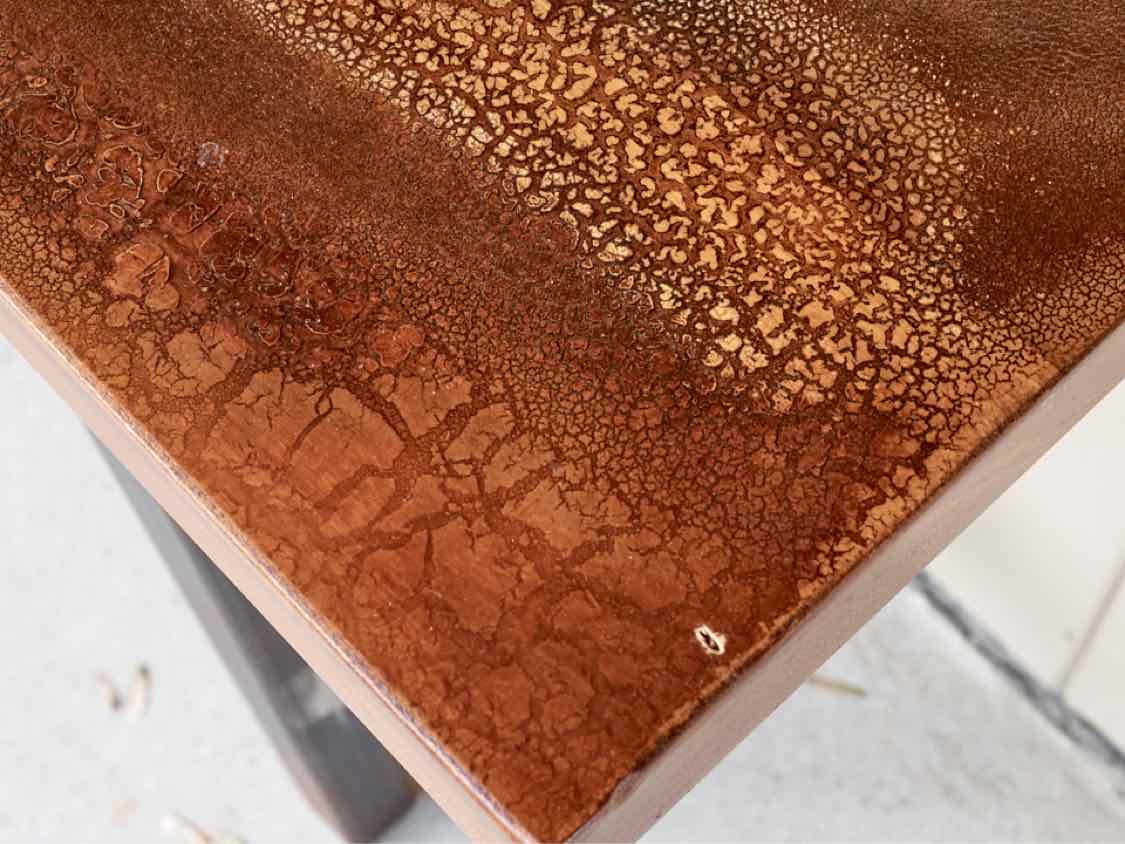 Outdoor Mango Wood Console Table W/ Metal Base