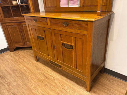 Anqitue Biedermeier 2-Piece Inlaid Cabinet
