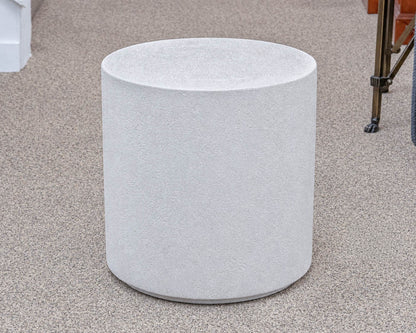 Ethnicraft "Elements" Resin Ivory Cylinder End Table