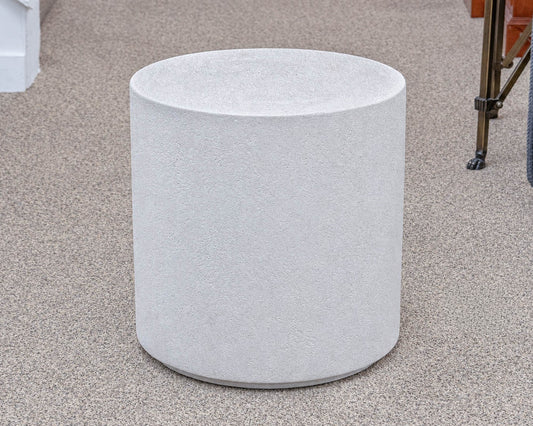 Ethnicraft "Elements" Resin Ivory Cylinder End Table