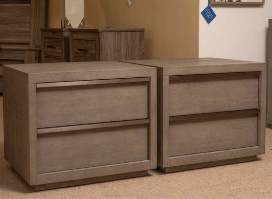 Pair Of RH  Laguna Collection Grey Driftwood Finish  2 Drawer Nightstands