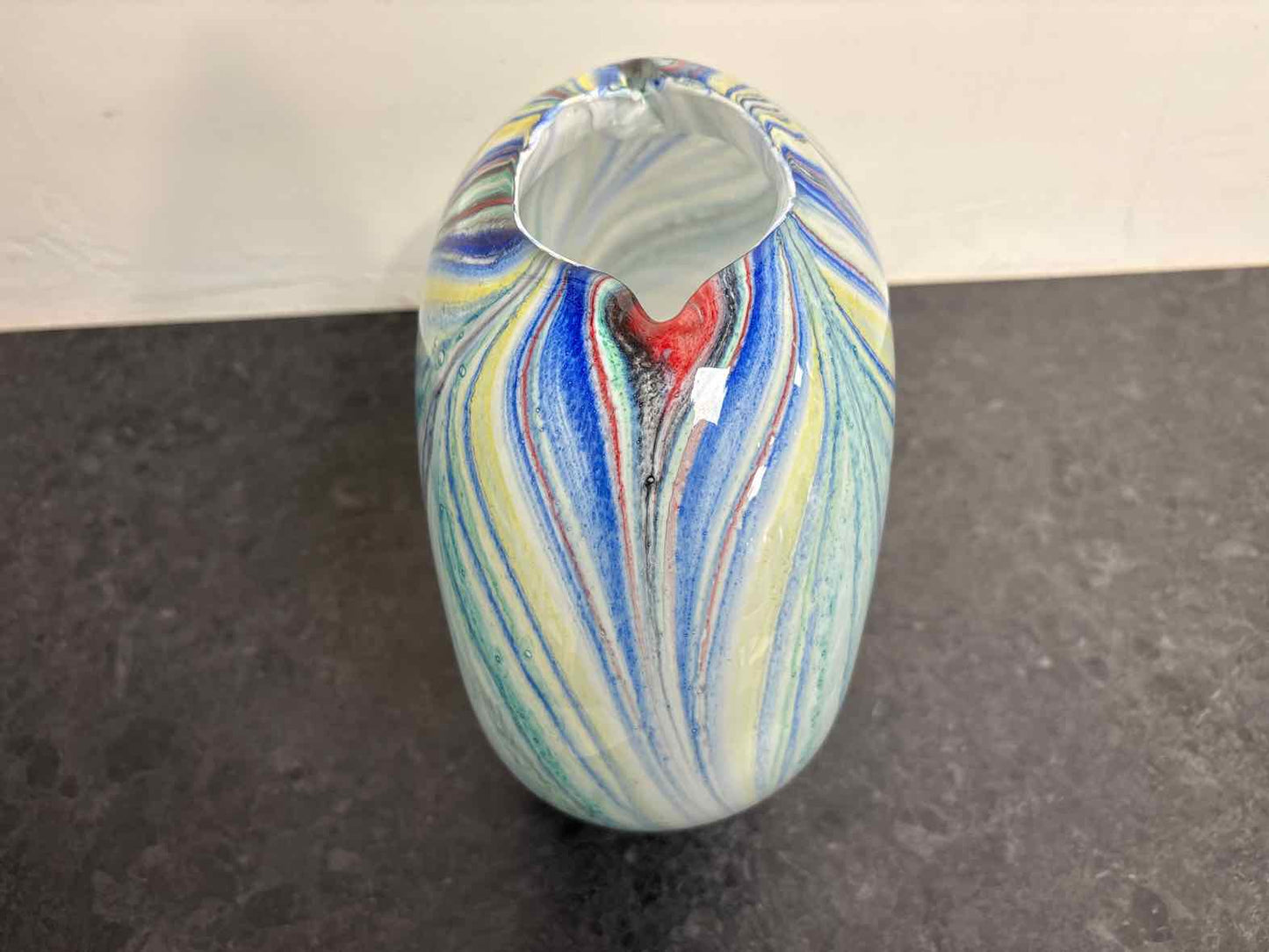 Murano-Style Blown Glass Vase
