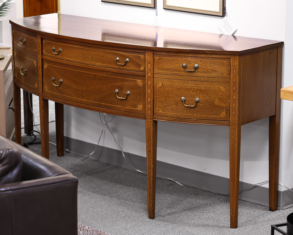 Bow Front Mahogany Inlaid Server