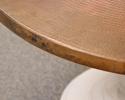 Bassett Hammered Copper Dining Table & Set of Four Chairs