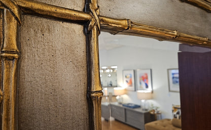 Faux Bamboo Gold Mirror