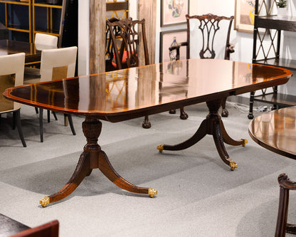 Stickley Mahogany Pedestal Dining Table