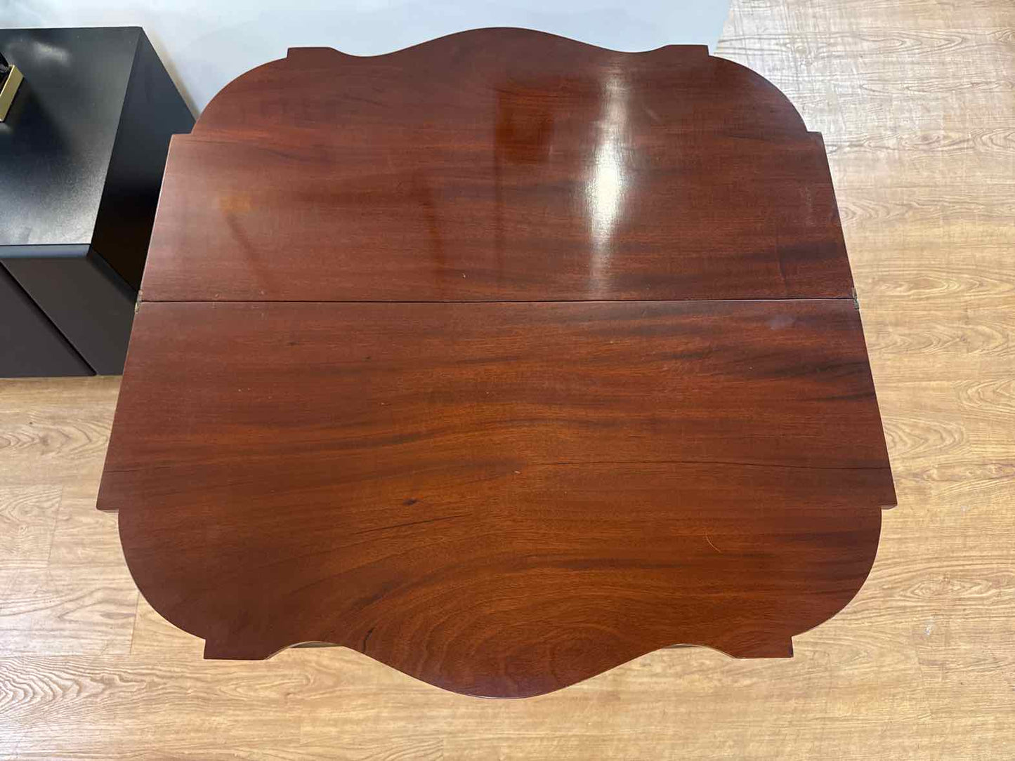 Mahogany Inlaid Flip Top Game Table