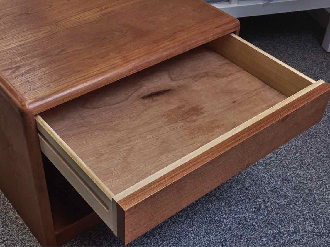 Mid-Century Modern Style Teak Open Nightstand