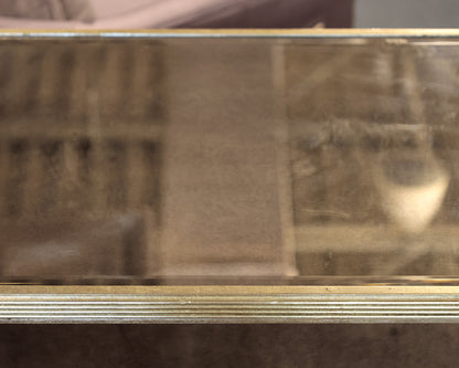 Mirrored 3-Drawer Accent Chest with Gold Trim