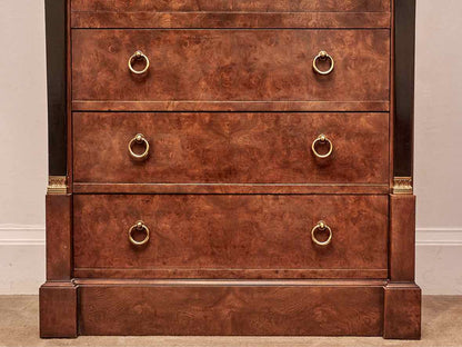Baker Regency Burled Wood Secretary Desk