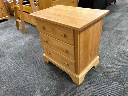 Maple 3 Drawer Nightstand
