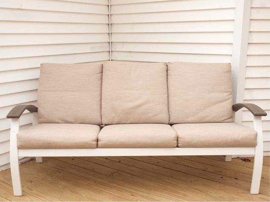 Telescope Casual 'Belle Isle' 3 Cushion Aluminum  Outdoor Sofa