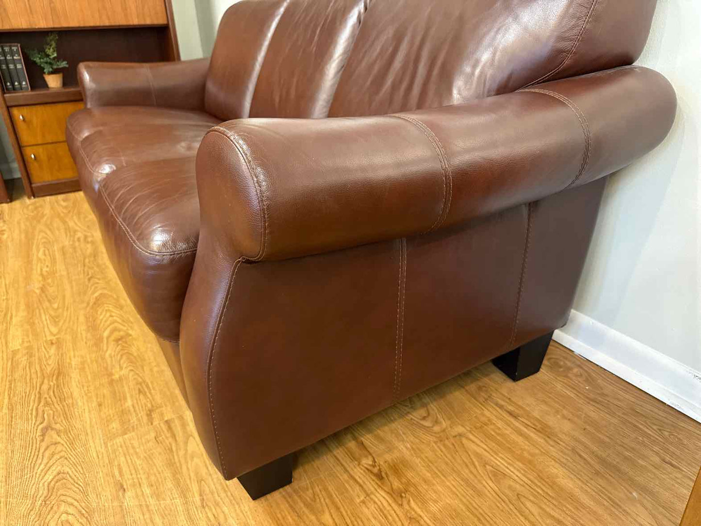 Chateau D'ax Chocolate Leather Sofa