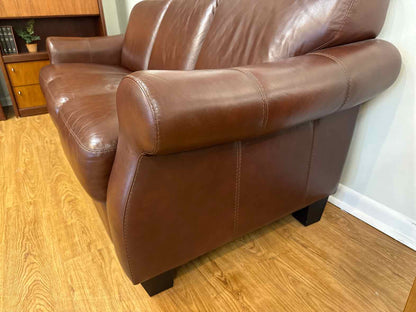 Chateau D'ax Chocolate Leather Sofa