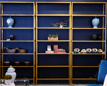 Tall Gold Patinaed Bookcase