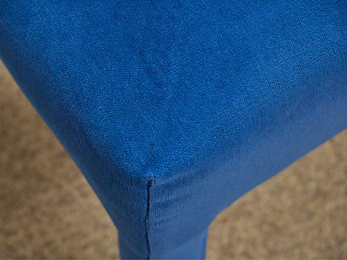 Set of 8 Selig  Blue Velour Dining Chairs