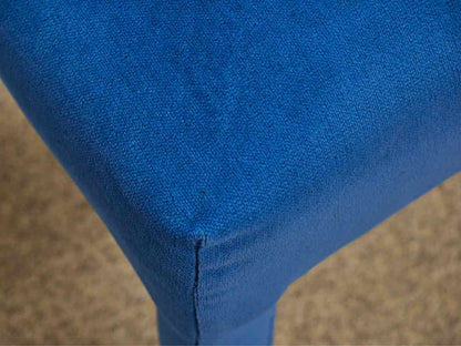 Set of 8 Selig  Blue Velour Dining Chairs