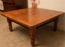 Rustic Pine Cocktail Table With Turned Legs