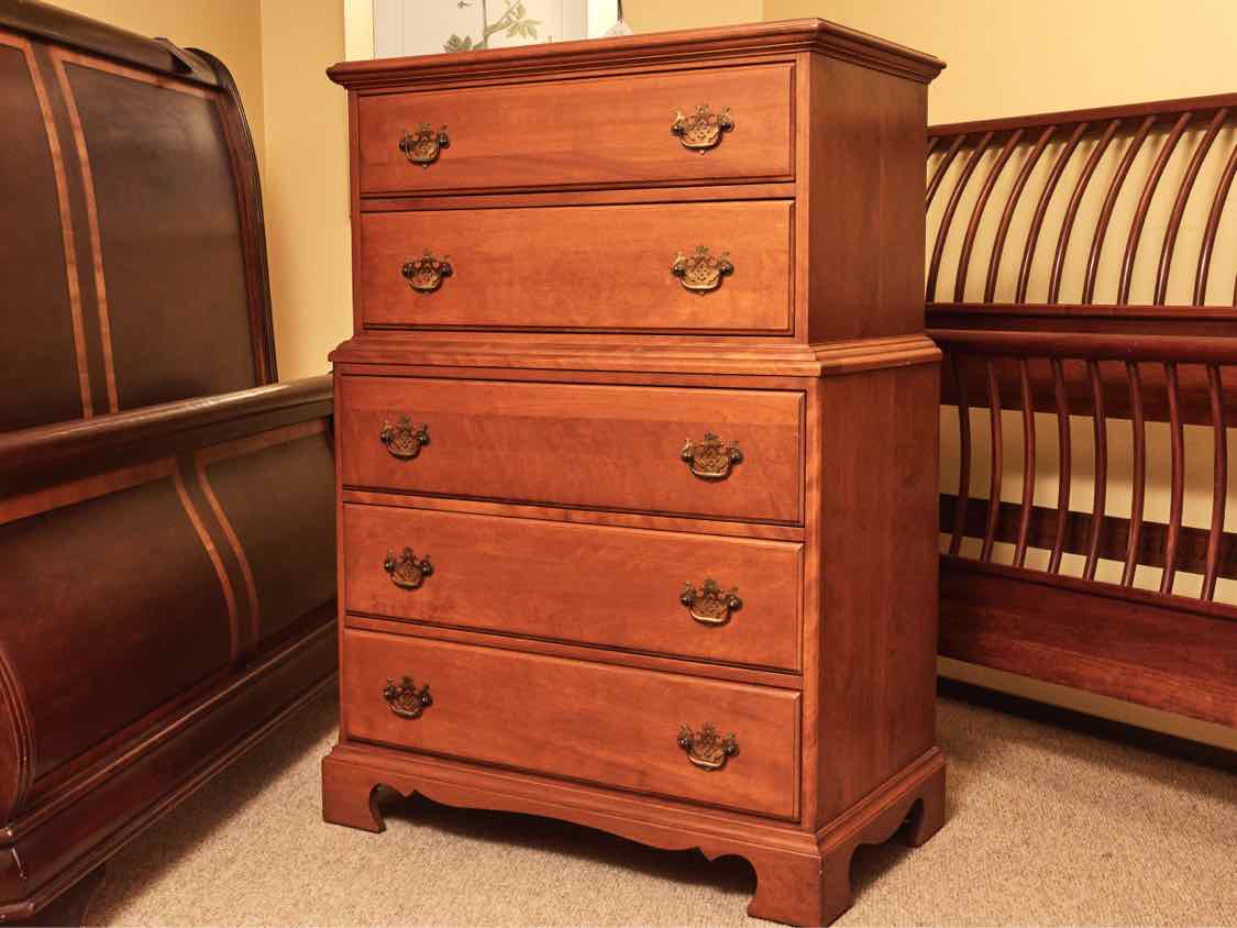 French & Heald Maple 5 Drawer Chest on Chest