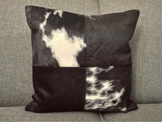 Pair Of Sia Hide Accent Pillows