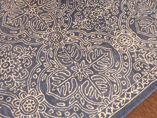 Ralph Lauren Etienne 'Navy Ivory' 100% Wool  Area Rugs