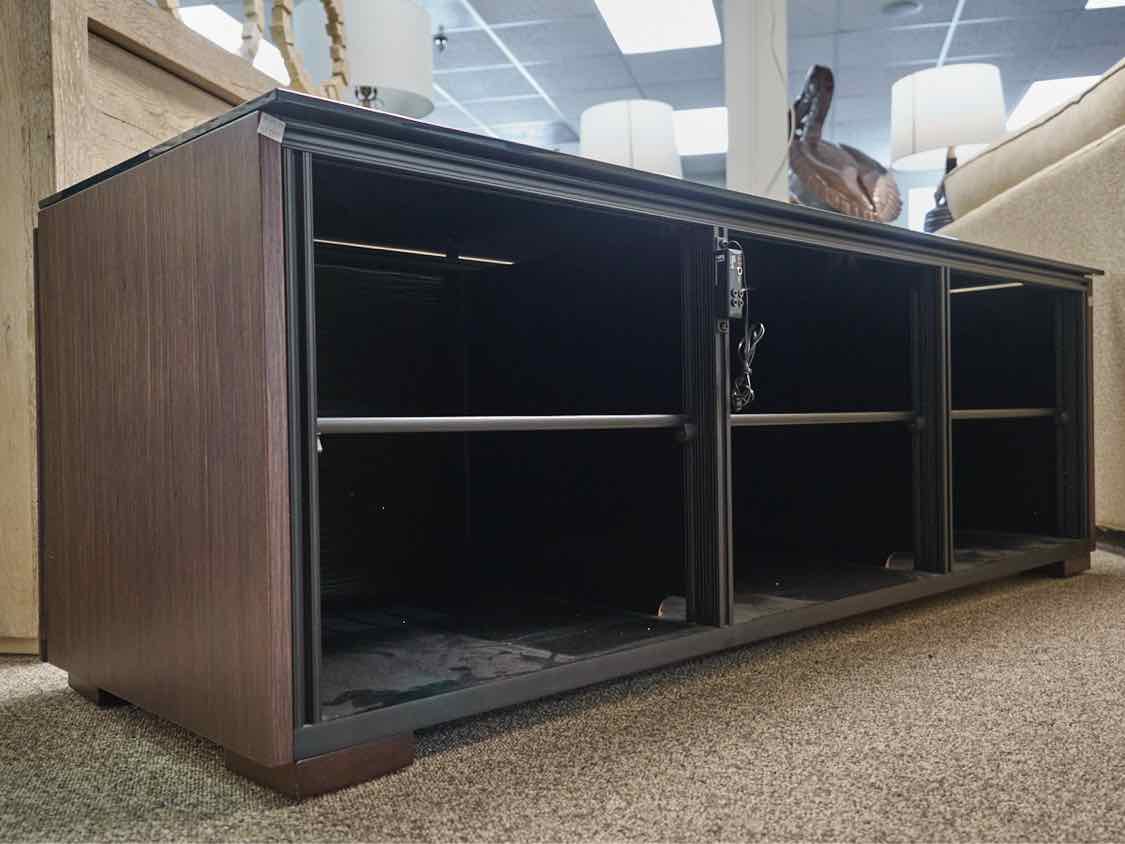Salamander Berlin 237 Media Console in Wenge with Textured Doors