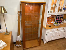 Lighted Teak Display Cabinet