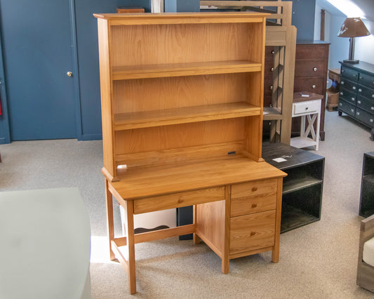 Vermont Tubbs Ash Desk W/ Hutch Top