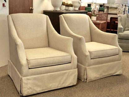 Pair of Sam Moore Tightback Swivel Chairs