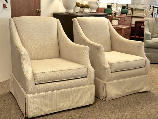 Pair of Sam Moore Tightback Swivel Chairs