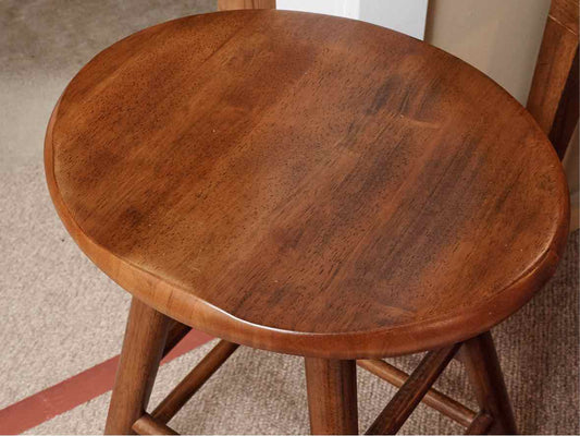 Pair Of Maple Swivel  Counter Stools