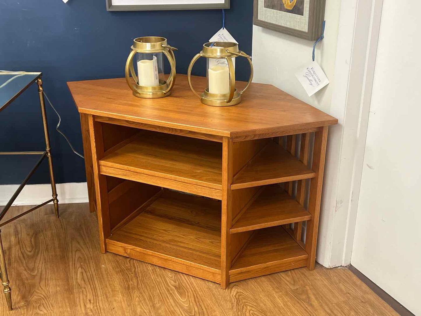 LLBean Oak Corner Shelf