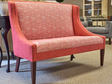 Vanguard Upholstered Banquette with Red Zebra Print