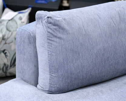 BH Home Custom 3-Piece Curved Light Blue Sectional