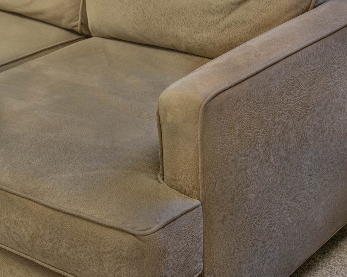 Mitchell Gold + Bob Williams 3-Pc Sectional in Taupe Embossed Microfiber