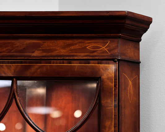 Theodore Alexander Burl Wood Corner China Cabinet