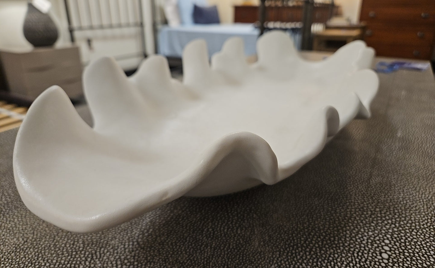 Ruffled Feathers Bowl in White