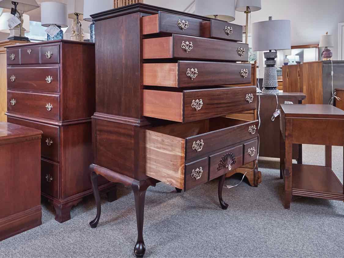 Solid Mahogany Six Drawer Highboy