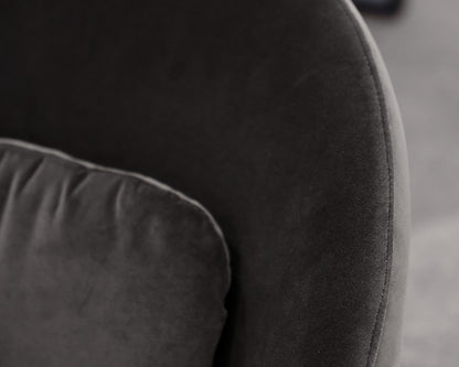 Grey Velvet Accent Chair