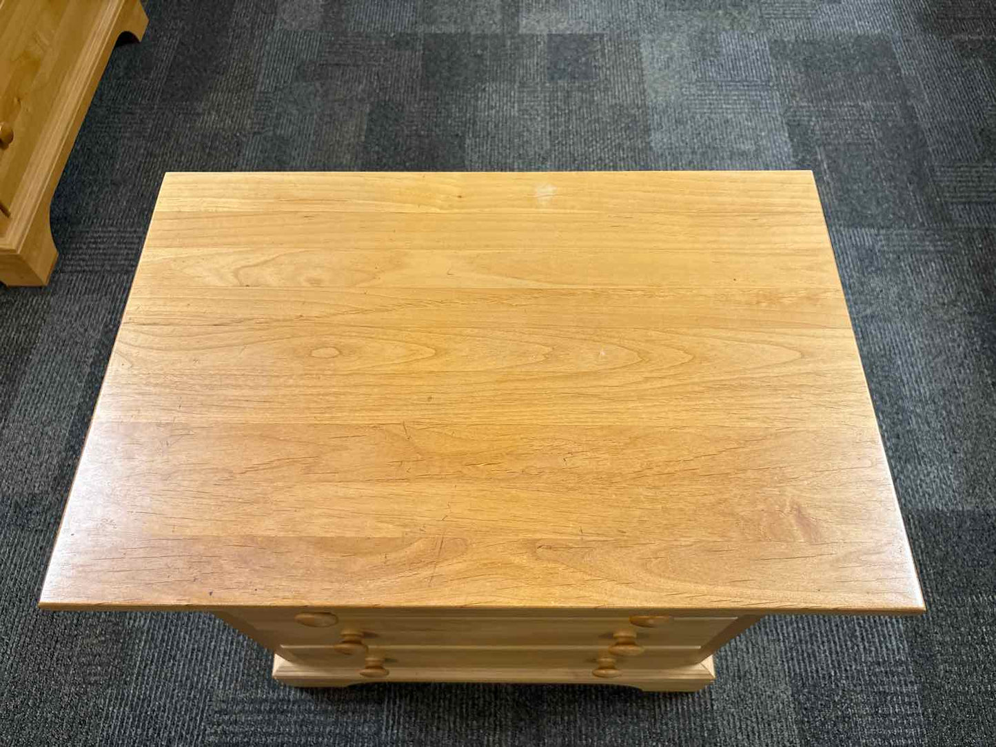 Maple 3 Drawer Nightstand